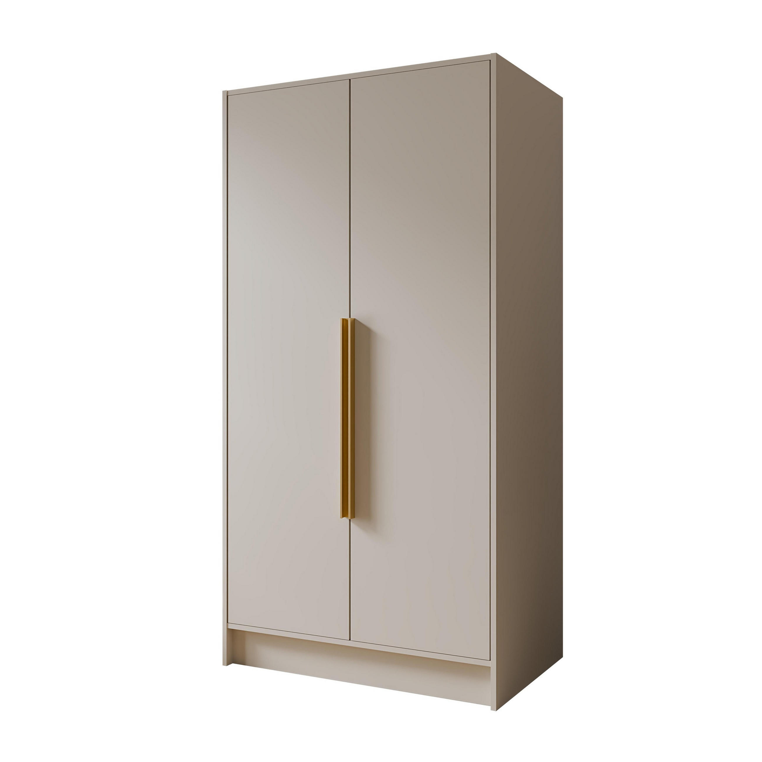 DREHTÜRENSCHRANK BERON 102/200/51 cm Modern Kleiderschrank 2-türig Kaschmir - Kaschmir, Holzwerkstoff (102/200/51cm) - MASSENO