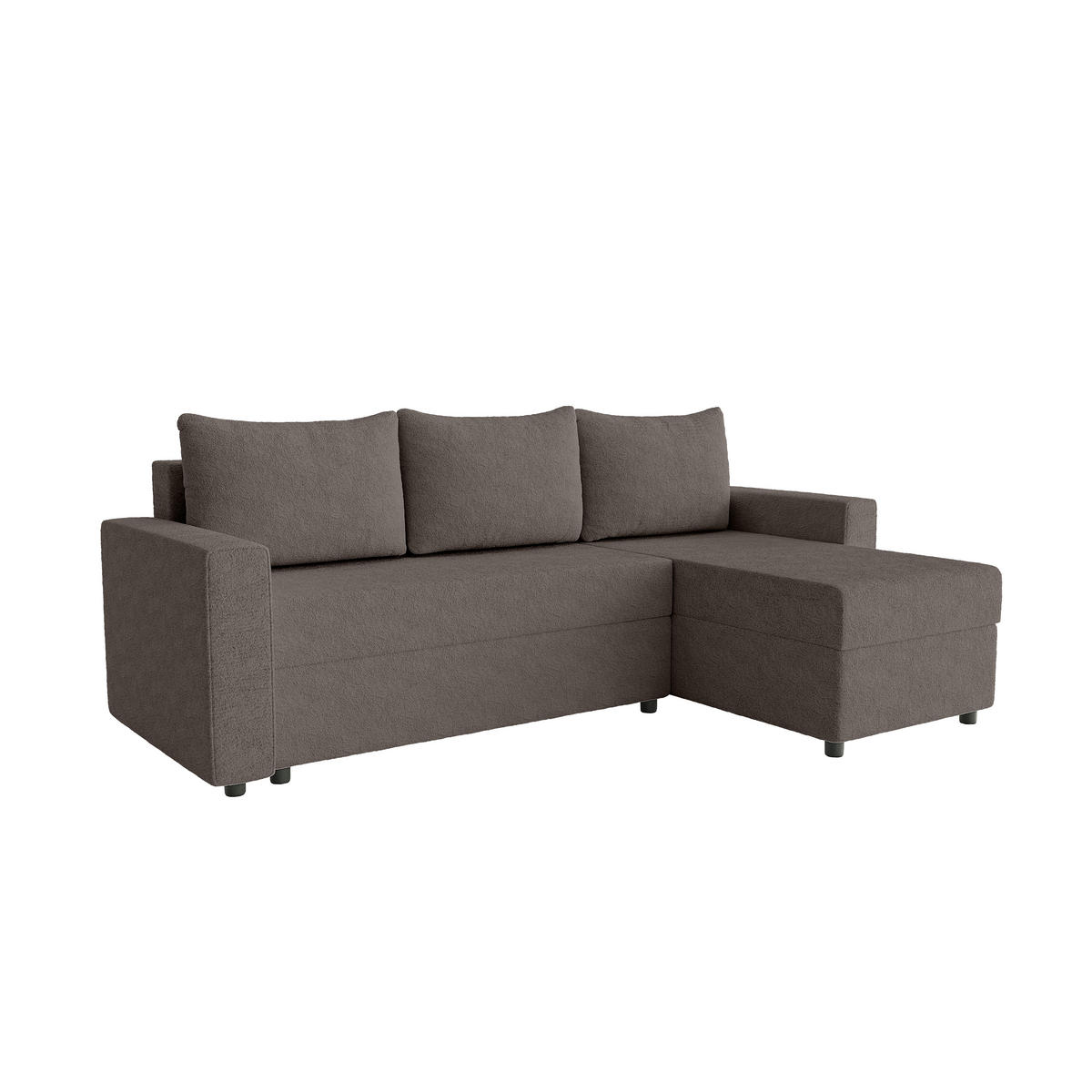 ECKSOFA Goka L mit Schlaffunktion, Braun - Braun, Textil (230/146cm) - Fedve