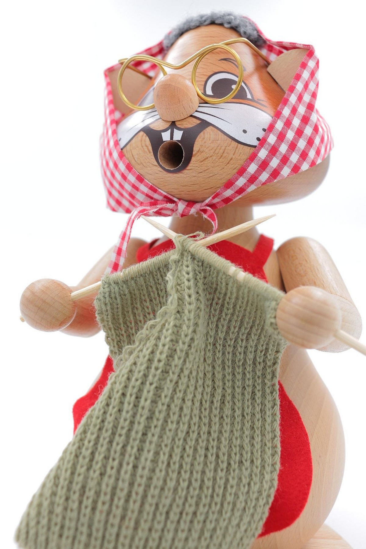 RAUCHFIGUR Hamster Oma 24 cm - Multicolor, Holz (15/1/0.1cm)