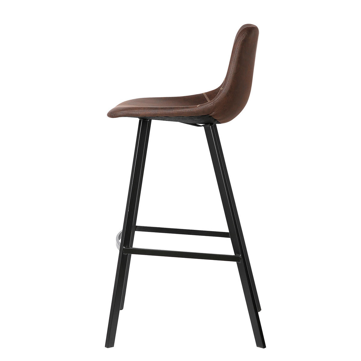 BARSTUHL - Stahl, 2er-Set - Braun, Textil (44/104/55cm) - home24