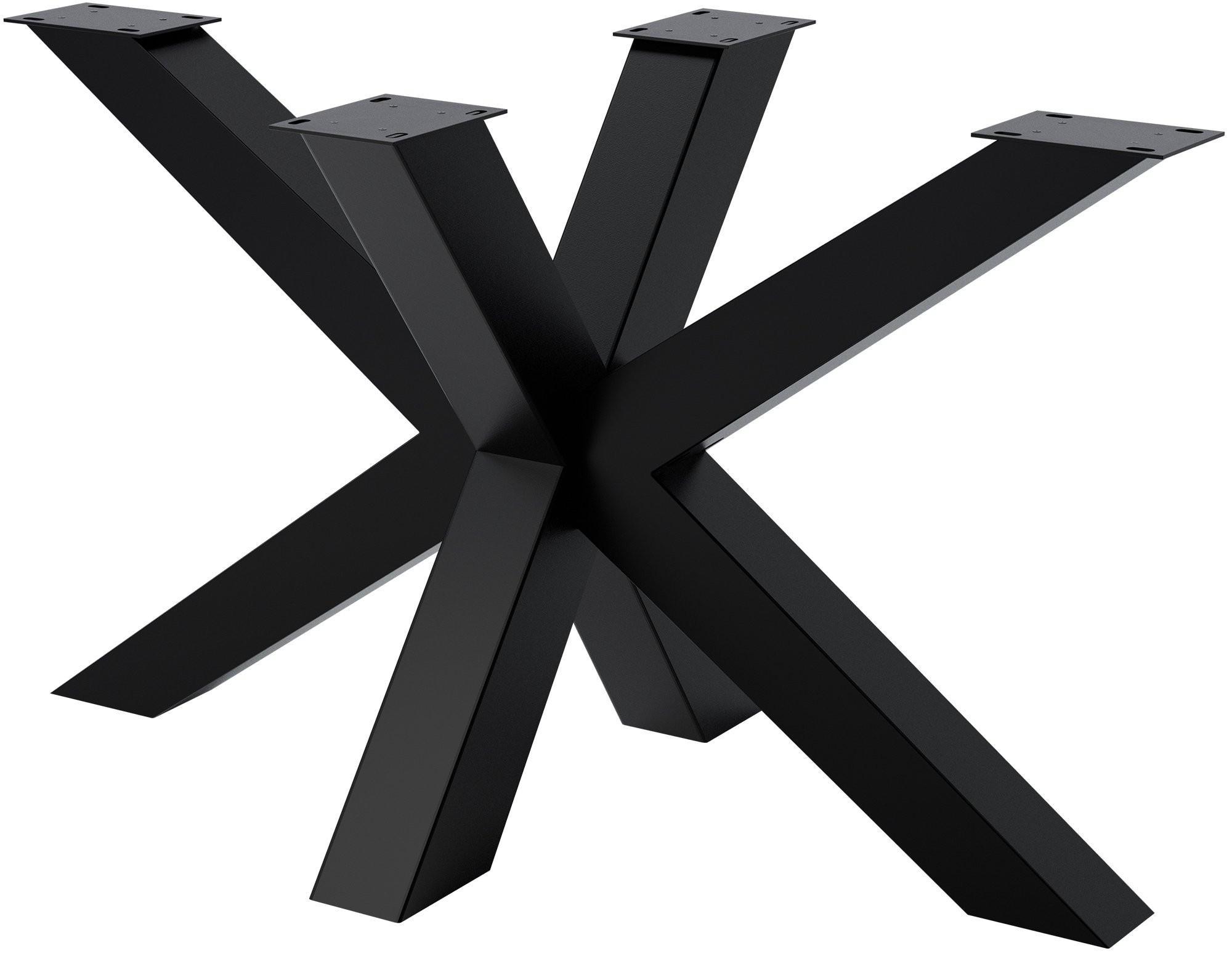 CLP Tischbein Schwarz 120x71x68 cm