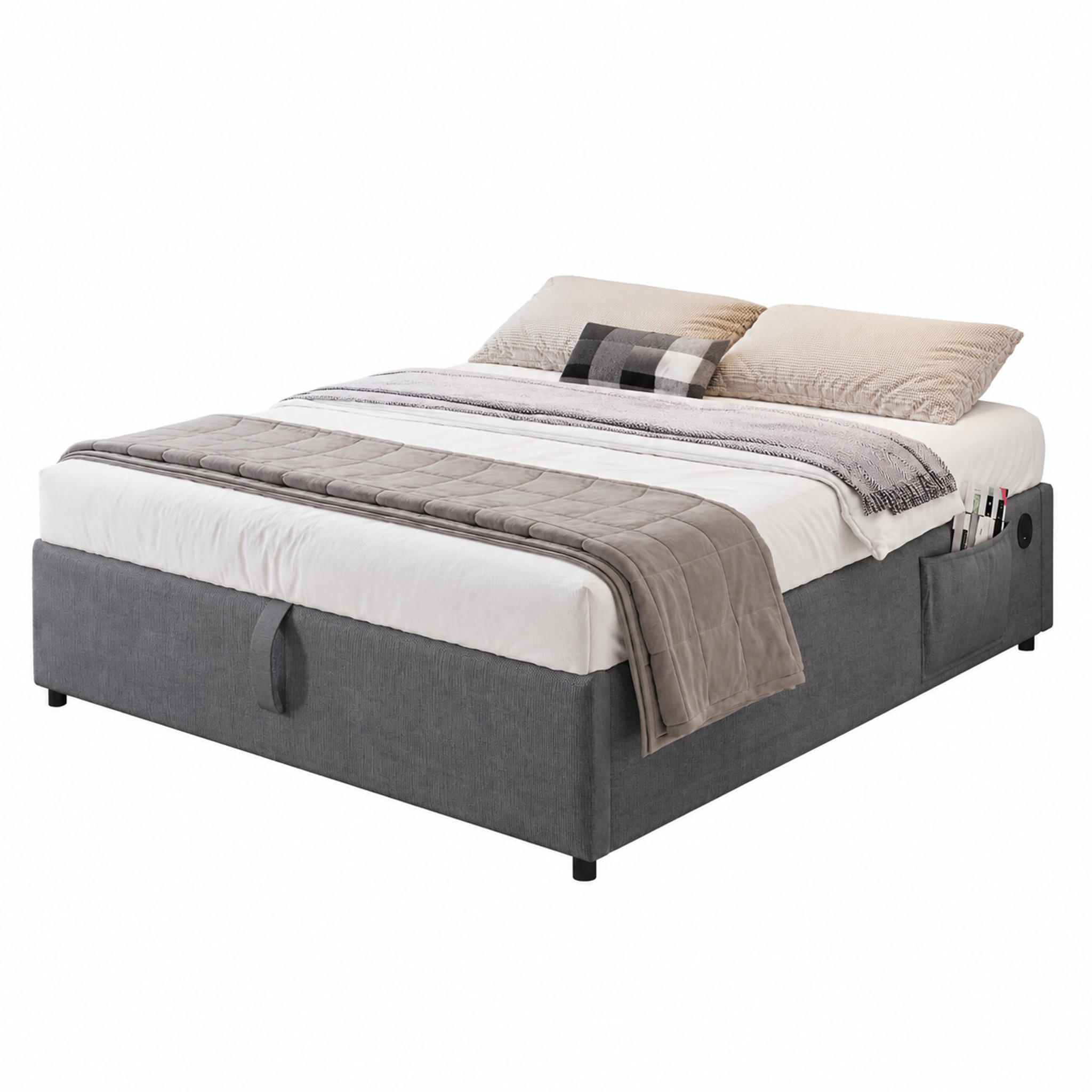 Beauniv Bett Grau 160x200 cm