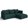 ECKSOFA L Form Cosmova Grün 245/182/83 cm mit Schlaffunktion - Schwarz/Grün, Kunststoff/Textil (245/182cm) - AX Living