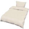 BETTWÄSCHE Julie 135/200 cm + Kissenbezug 80/80 cm Creme Renforcé 2er Set - Ecru, Textil (135/200cm)