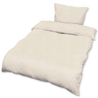 BETTWÄSCHE Julie 135/200 cm + Kissenbezug 80/80 cm Creme Renforcé 2er Set - Ecru, Textil (135/200cm)