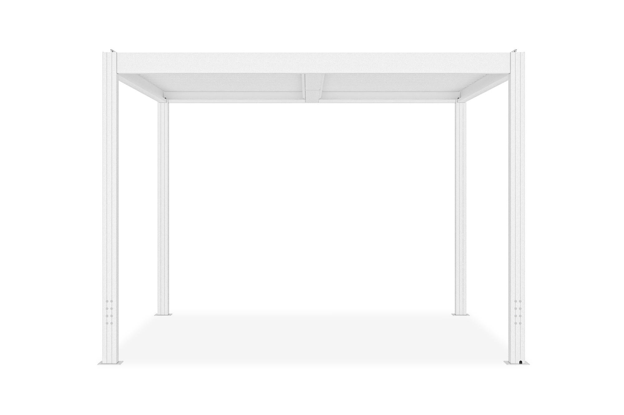 PERGOLA BIOKLIMATISCHE SELBSTTRAGENDE Santa Weiß 3m x 3m - Weiß, Metall (305/220/305cm) - Cazeboo