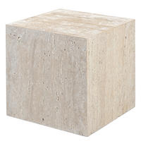 BEISTELLTISCH - Travertin / Beige - Beige, Stein (40/40/40cm) - home24