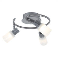 LED DECKENLEUCHTE Metall Alabaster Silber - Silberfarben, Glas (28/28/14.5cm) - Globo Lighting