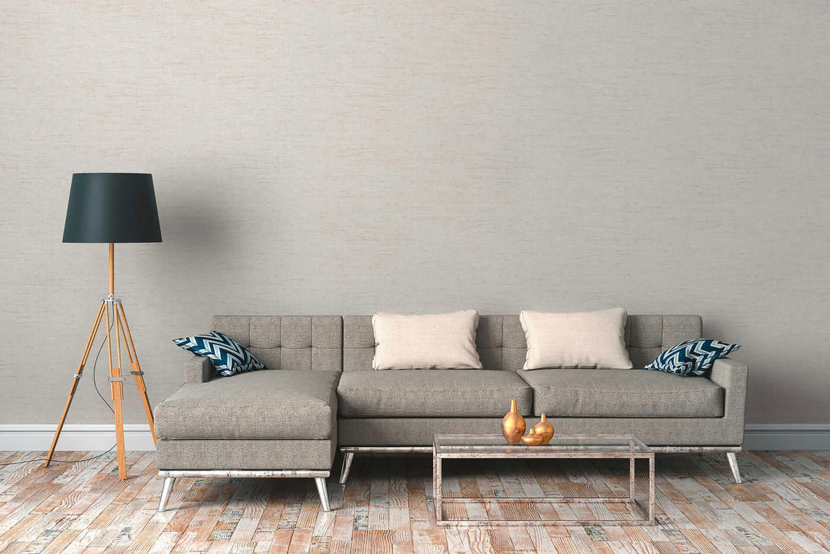 VLIESTAPETE Weiß 53/1005 cm - Beige, Kunststoff/Textil (53/1cm) - KUNSTLOFT