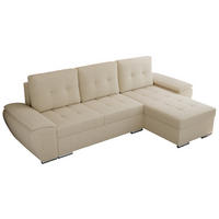ECKSOFA UMBRIA L Beige Boucle - Beige/Grau, Textil (271/157cm) - MKS