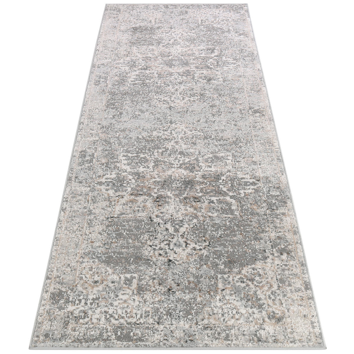 TEPPICHLÄUFER VALLEY hellgrau vintage 100/300 cm - Hellgrau, Textil (100/300cm) - Tapiso