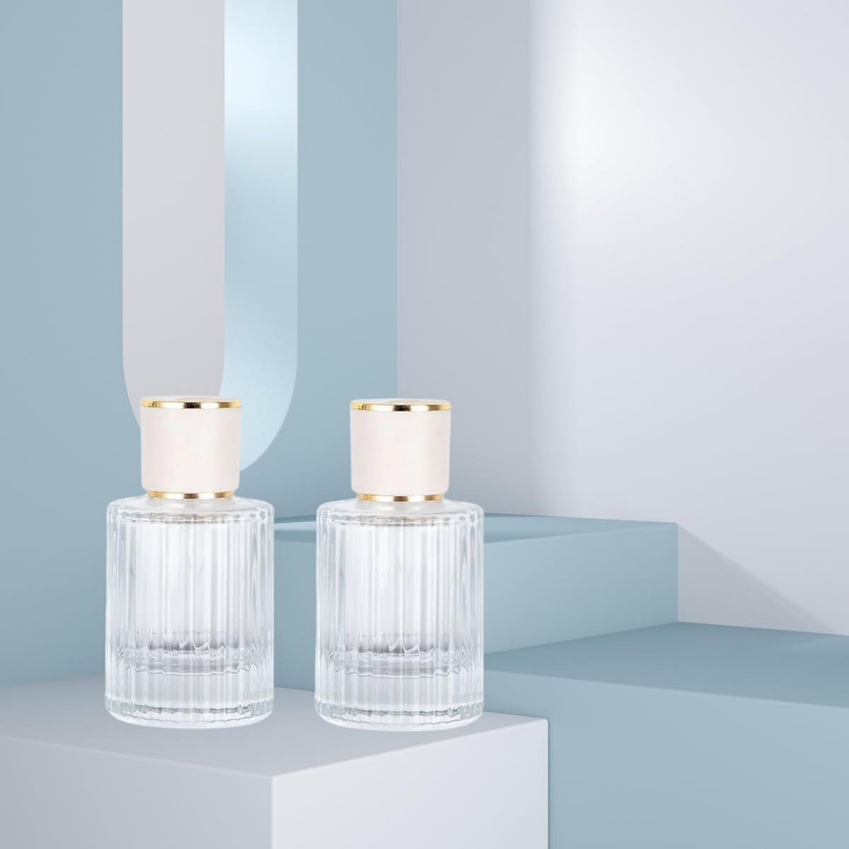 SEIFENSPENDER , 2x 50 ml Klarglas-Sprühflaschen - Transparent, Glas (5.2/9.8/5.2cm) - BELZ