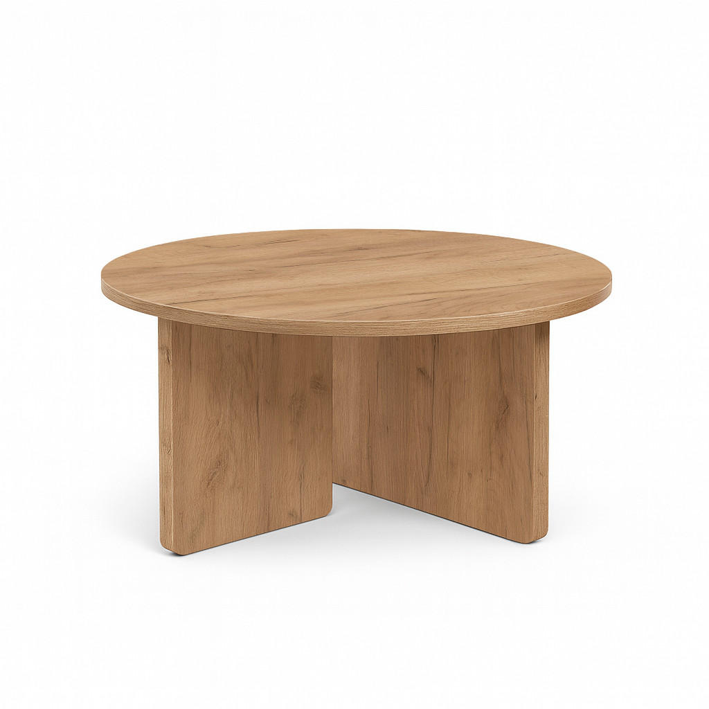 FAVI Couchtisch 60 cm, minimalistisch und zeitlos, Eiche Craft Golden - Eichefarben, Holz (60/60/40cm) - Dekori_Interiors