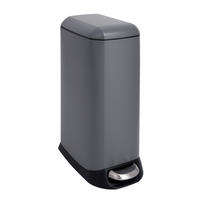 MÜLLEIMER TS12 12L Grau - Grau, Metall (20/47/35cm) - SVITA