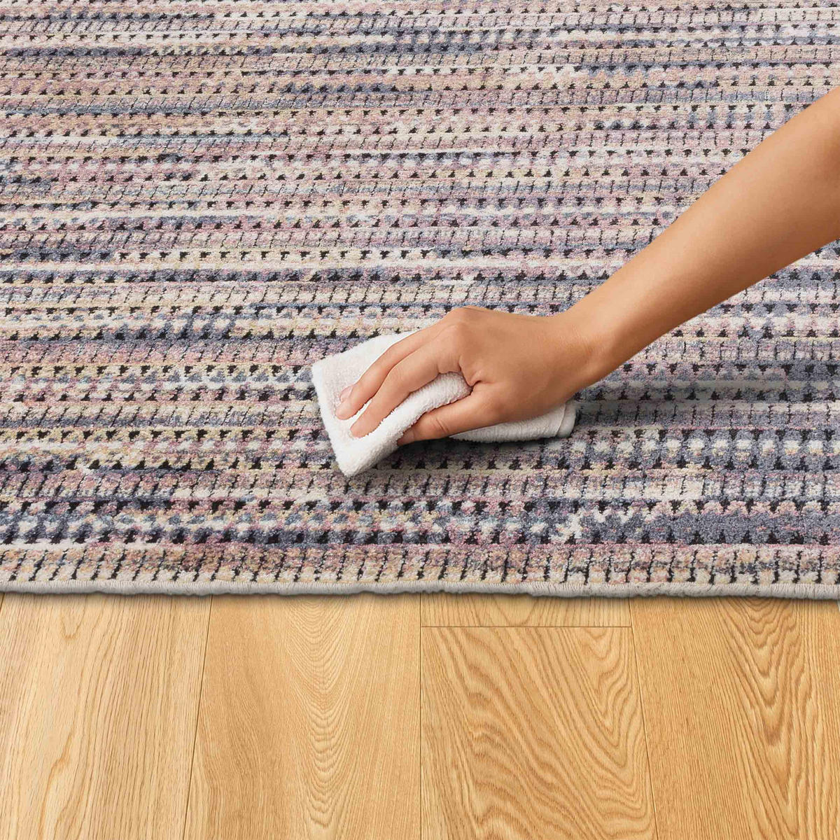 DESIGNTEPPICH ORVIETO - Hellblau, Textil (133/190cm) - Astra