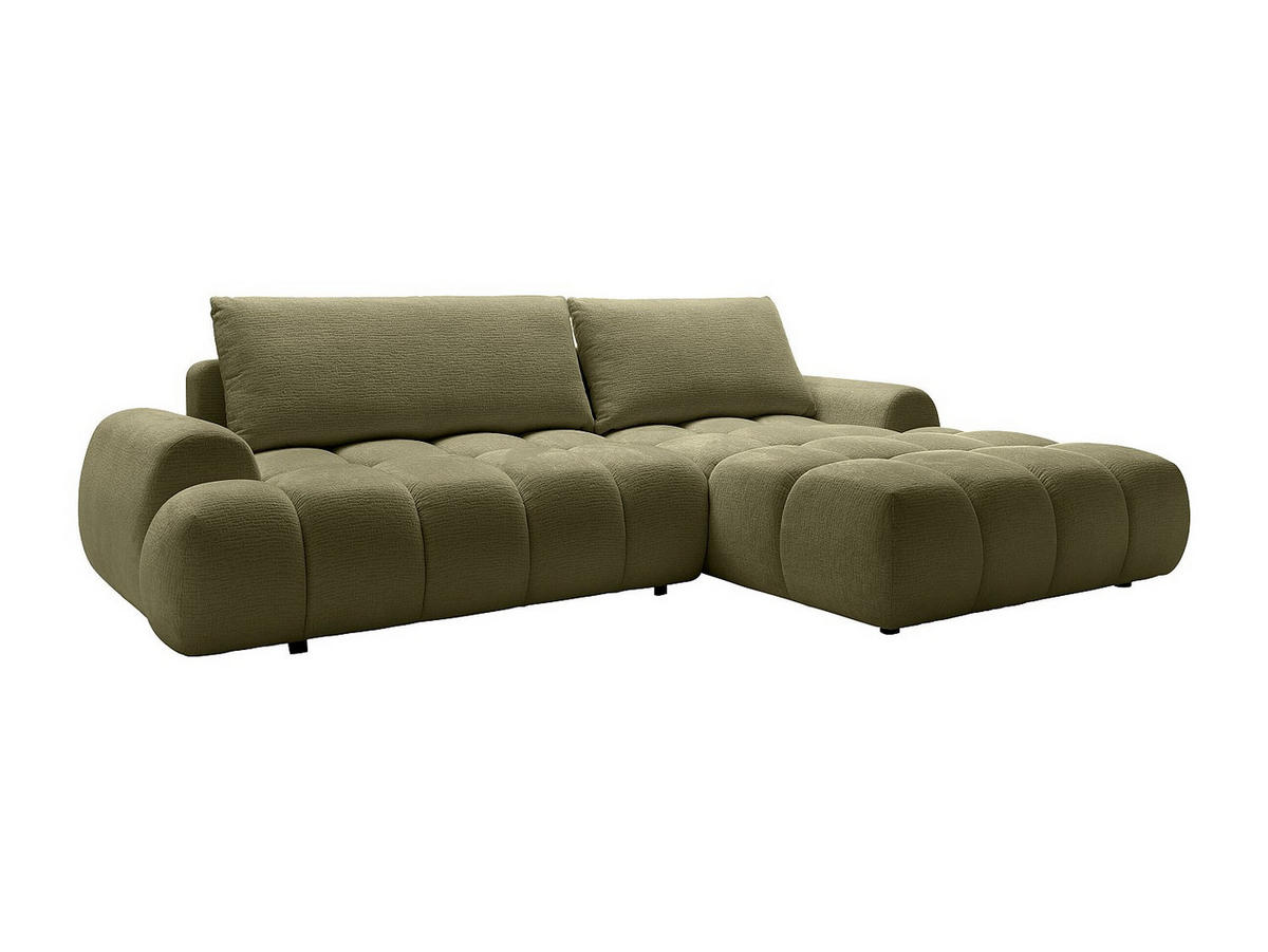 SCHLAFSOFA - 5 Personen - Stoff - Grün - - Grün, Textil (280/177cm) - Vente-Unique