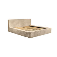 POLSTERBETT Modesto Stoff Lincoln - Beige, Holzwerkstoff/Textil (160/200cm) - Fun Möbel