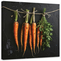 LEINWANDBILD Essen & Trinken 40x40cm - Orange, Textil (40/40cm) - Feeby