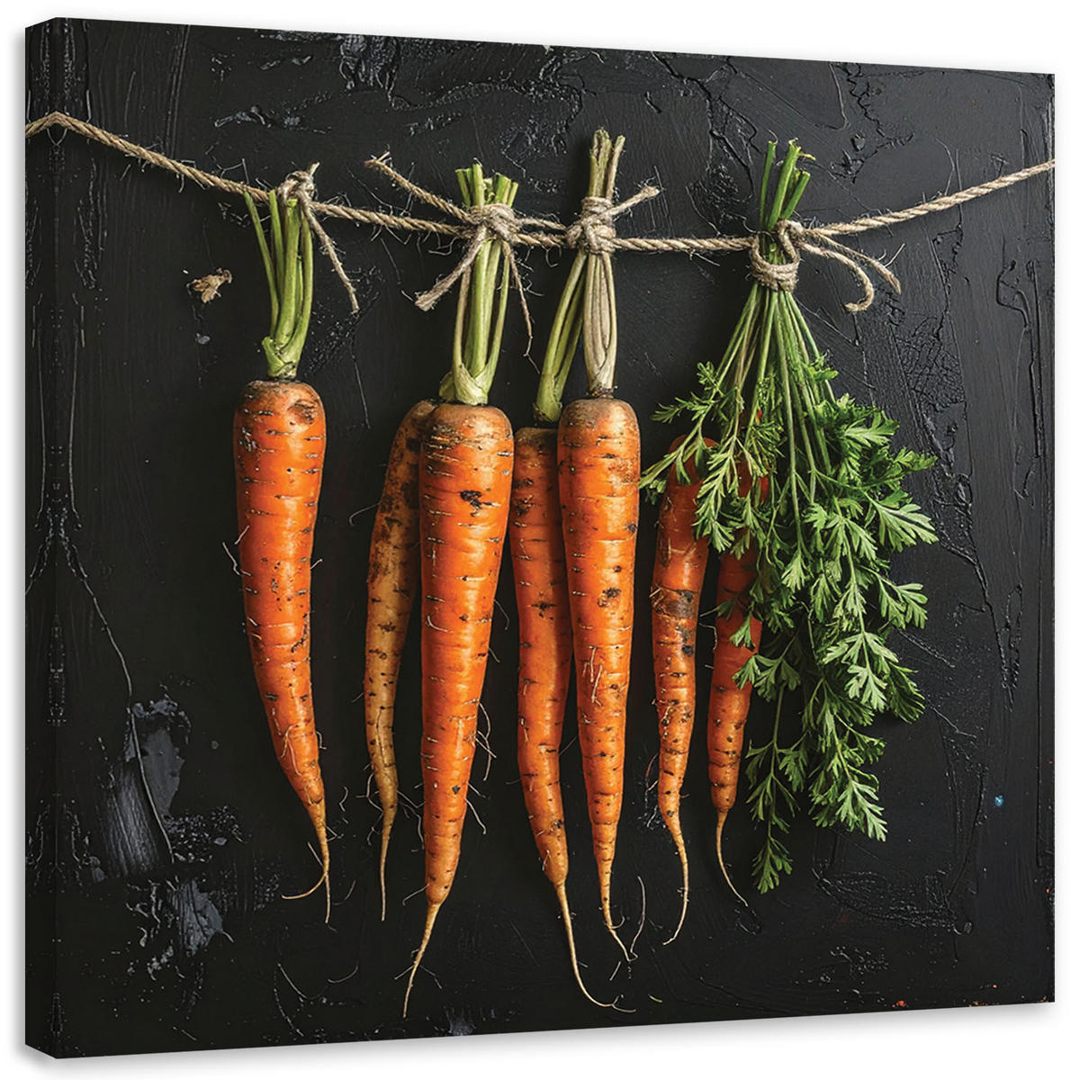 LEINWANDBILD Essen & Trinken 40x40cm - Orange, Textil (40/40cm) - Feeby