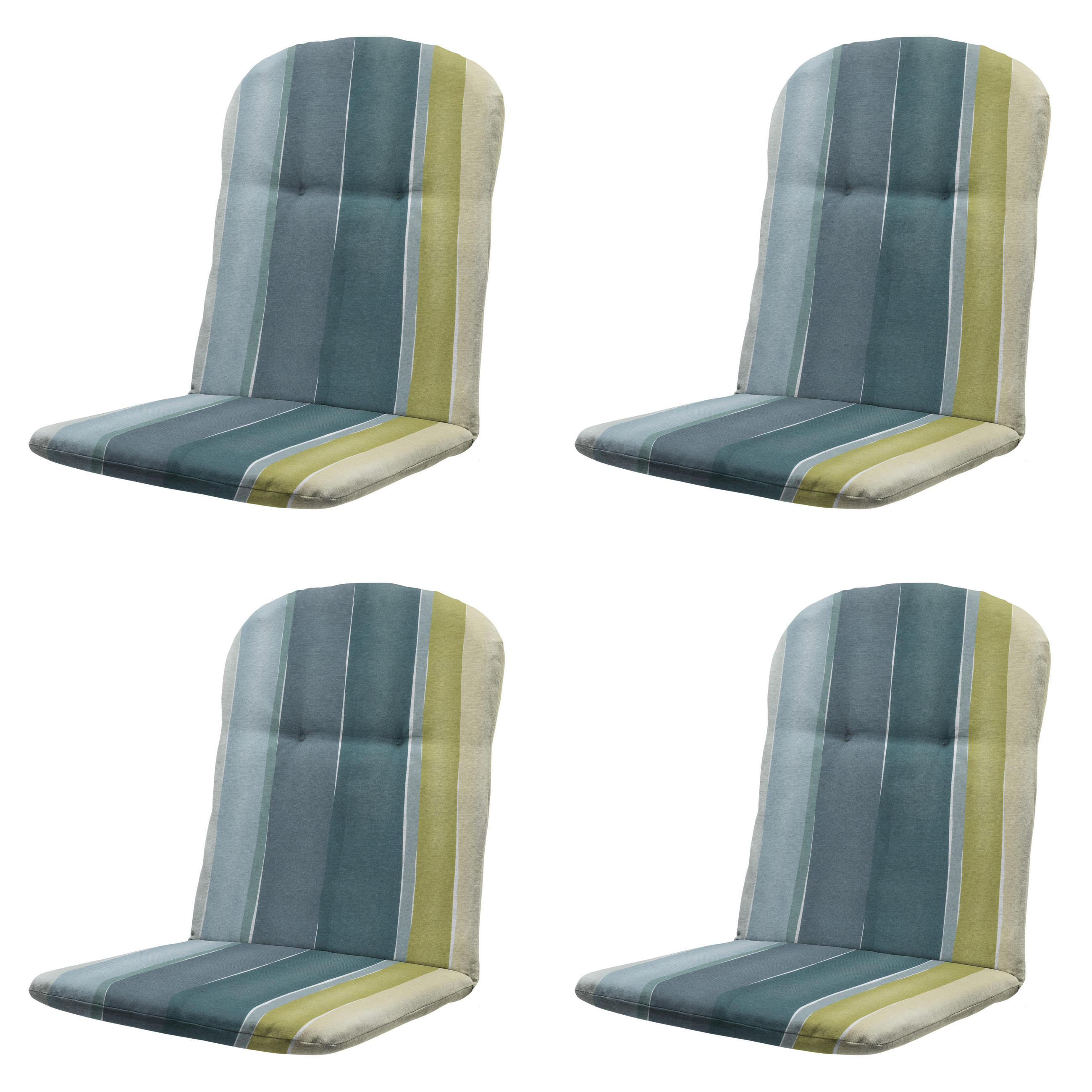 GARTENSTUHLKISSEN Nox - Mehrfarbig - 96/45/3,5 cm - 4er-Set - Multicolor, Textil (45/3/96cm) - Madison