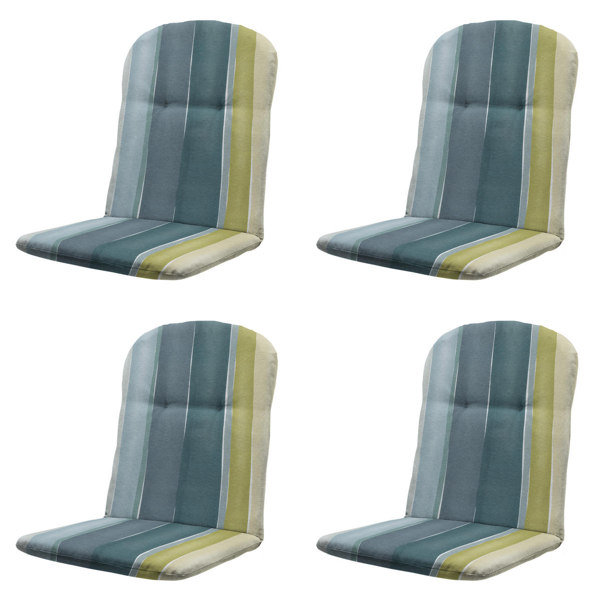 GARTENSTUHLKISSEN Nox - Mehrfarbig - 96/45/3,5 cm - 4er-Set - Multicolor, Textil (45/3/96cm) - Madison