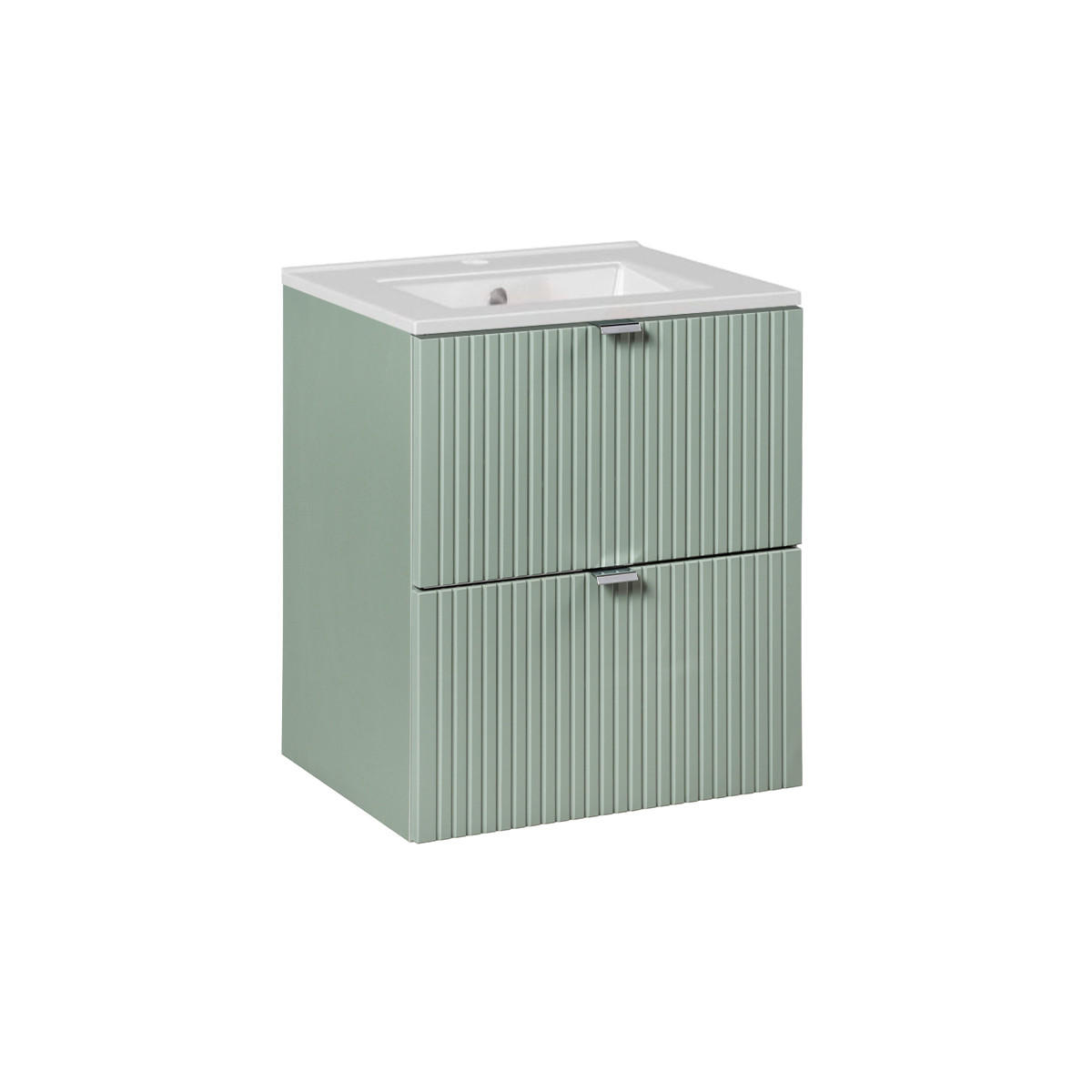 WASCHTISCH 50cm Jade Grün - Grün, Holzwerkstoff (50/57/40cm) - Petits-meubles