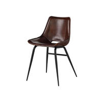 STUHL Echtleder (Büffel) 47 x 59 x 78 cm braun IRON LABEL #22 - Braun, Leder (47/78/59cm) - Massivmoebel24
