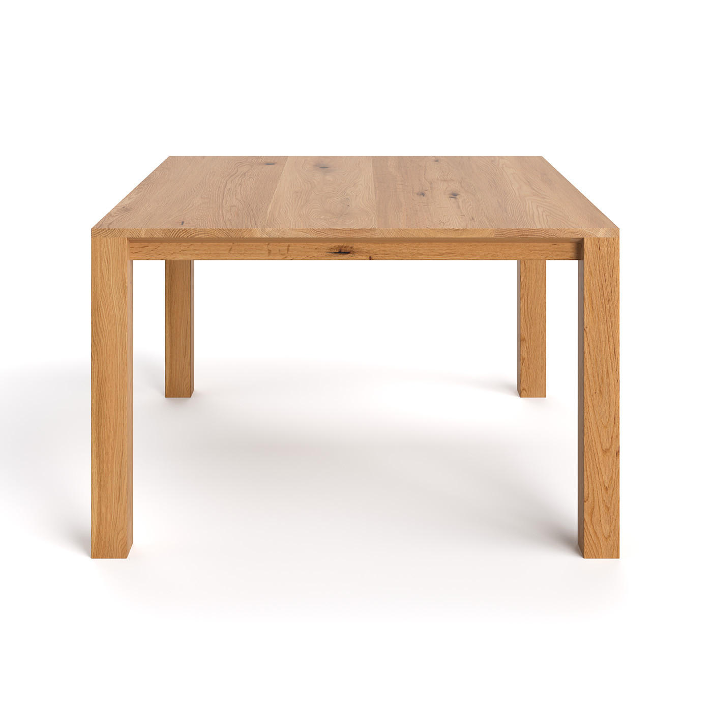 ESSTISCH Plain aus massivem Eichenholz 100x100 cm - Eichefarben/Naturfarben, Holz (100/100/75cm) - Danzz