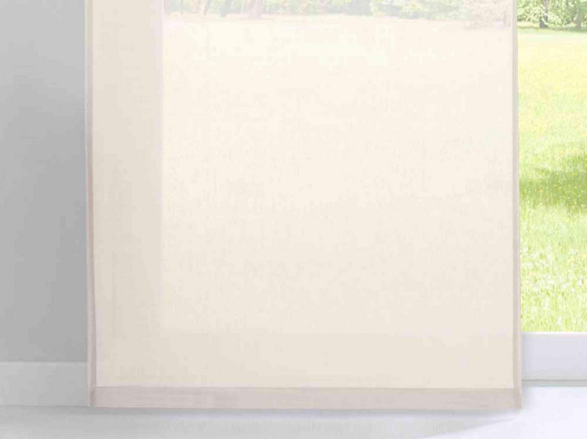 SCHIEBEVORHANG »Nizza« HxB 245x60 cm Creme - Creme, Textil (60/245cm) - Gardinenbox
