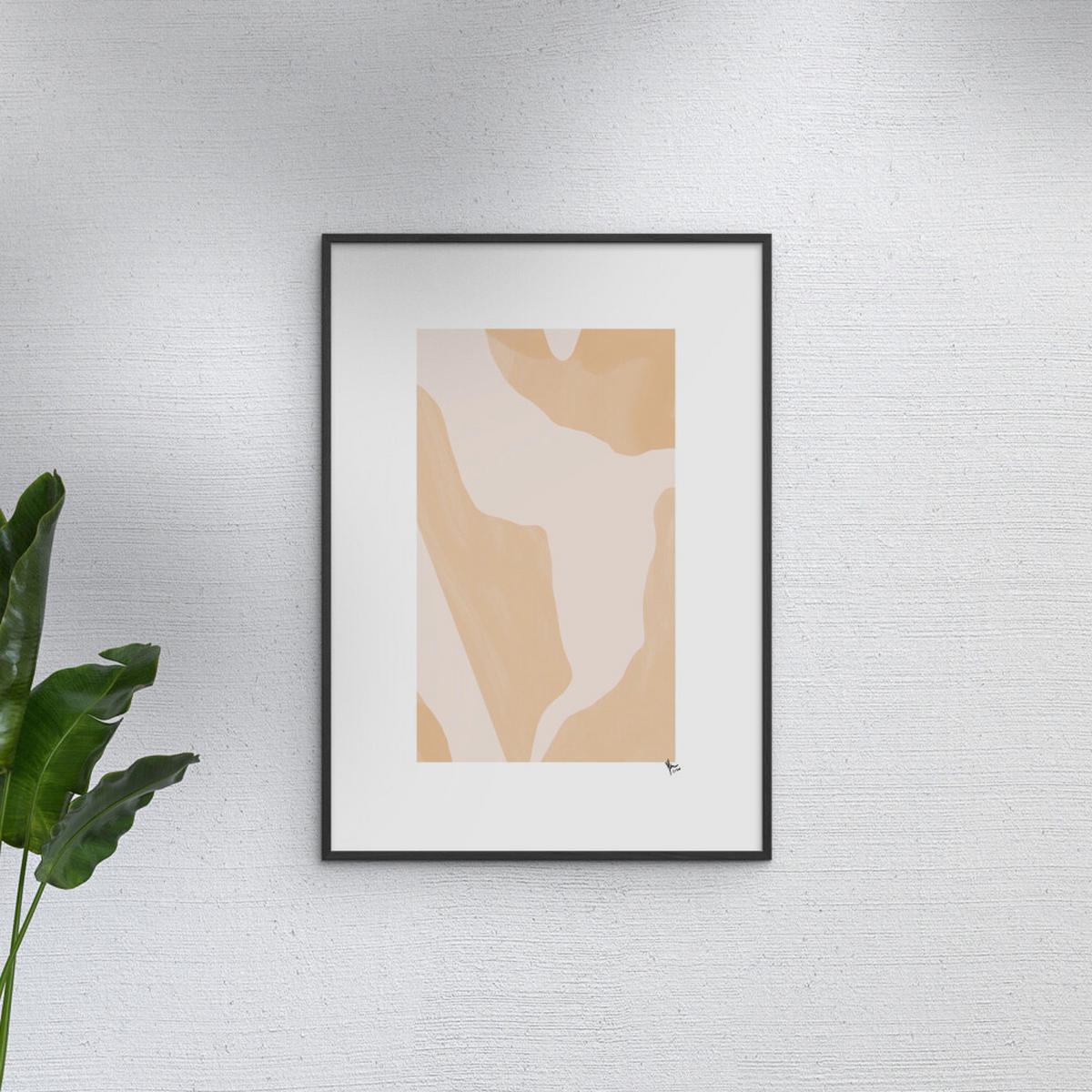 POSTER mit Rahmen N. Atelier - Le Calme - Schwarz/Naturfarben, Holz/Papier (30/40cm) - Poster&Frame