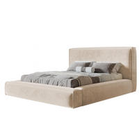 BETT 180x200 - Polsterbett mit Bettkasten und Holzrahmen - Modern Bett - Eleganter Amor-Velvet-Stoff - Kollektion Luna Maxi - Beige - Beige, Holz/Textil (180/200cm) - Alpi-Möbel