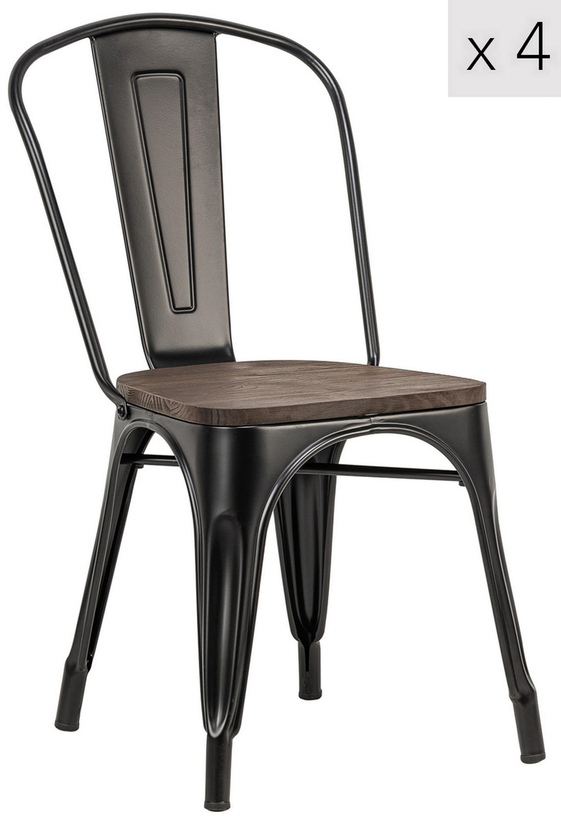 Nordlys Stuhl Schwarz 44x82.5x55 cm