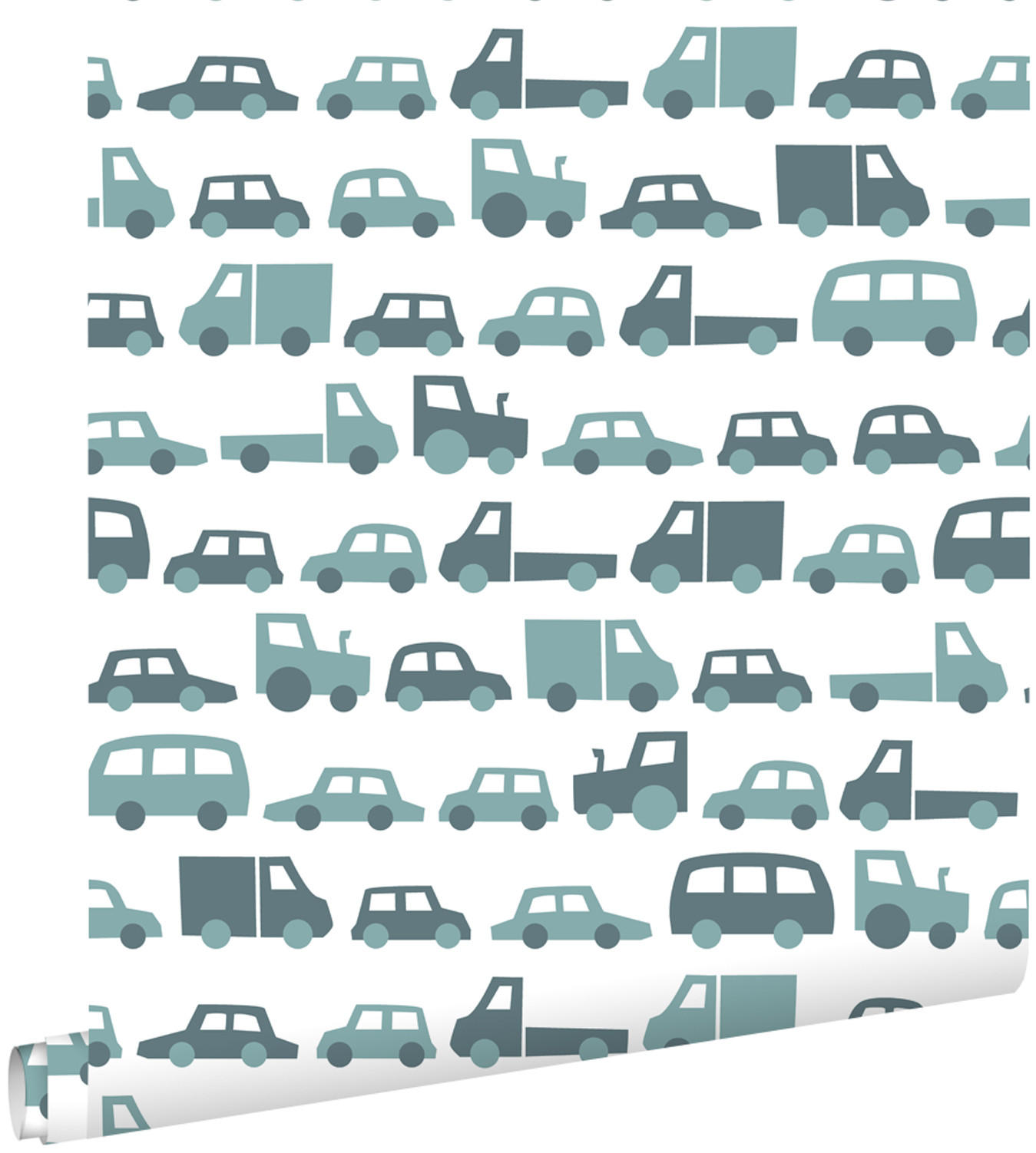 TAPETE Autos 53 cm x 10.05 m - Blau, Papier (53/0.1cm) - ESTAhome