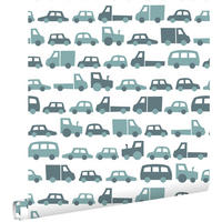 TAPETE Autos 53 cm x 10.05 m - Blau, Papier (53/0.1cm) - ESTAhome