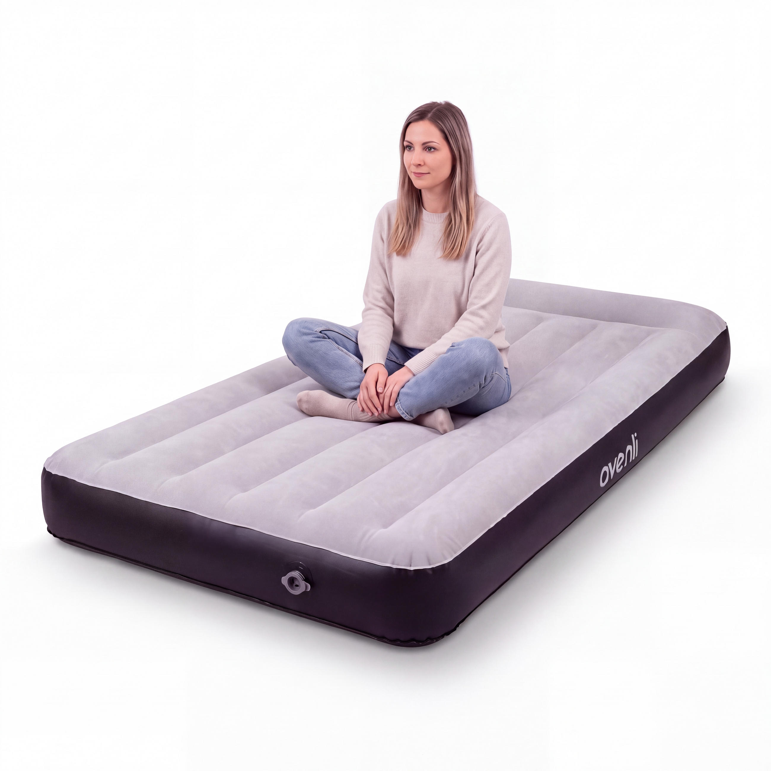 LUFTBETT Luftmatratze Camping BeamRest grau 191x99x25cm - Grau, Kunststoff (99/191cm) - Avenli