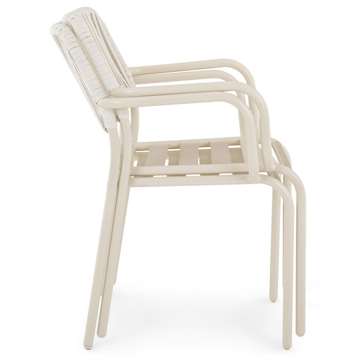 GARTENSTUHL VOLONTE 6ER-SET - Beige, Textil (56/81/65cm) - IDIMEX