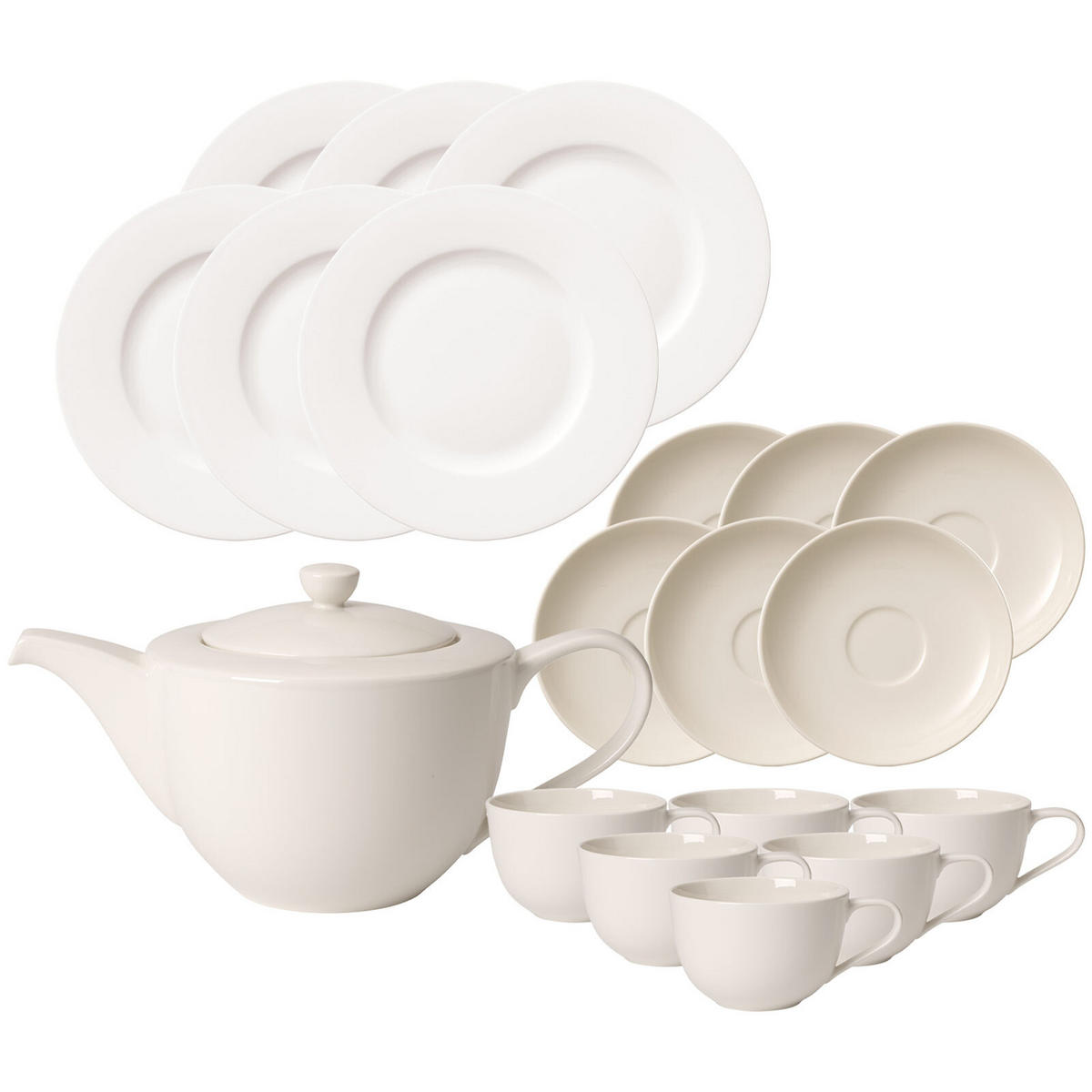 FRÜHSTÜCKS-SET For Me weiß 19er Set - Weiß, Keramik (1/1/1cm) - Villeroy & Boch