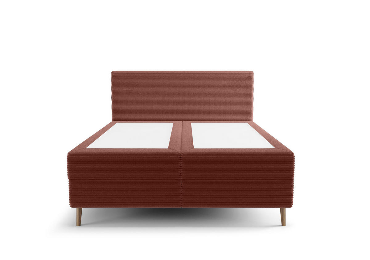 BOXBETT NARA mit Matratze H3, Bonell und Topper 140x200 POSO 029 - Pink, Textil (140/200cm) - Bedante