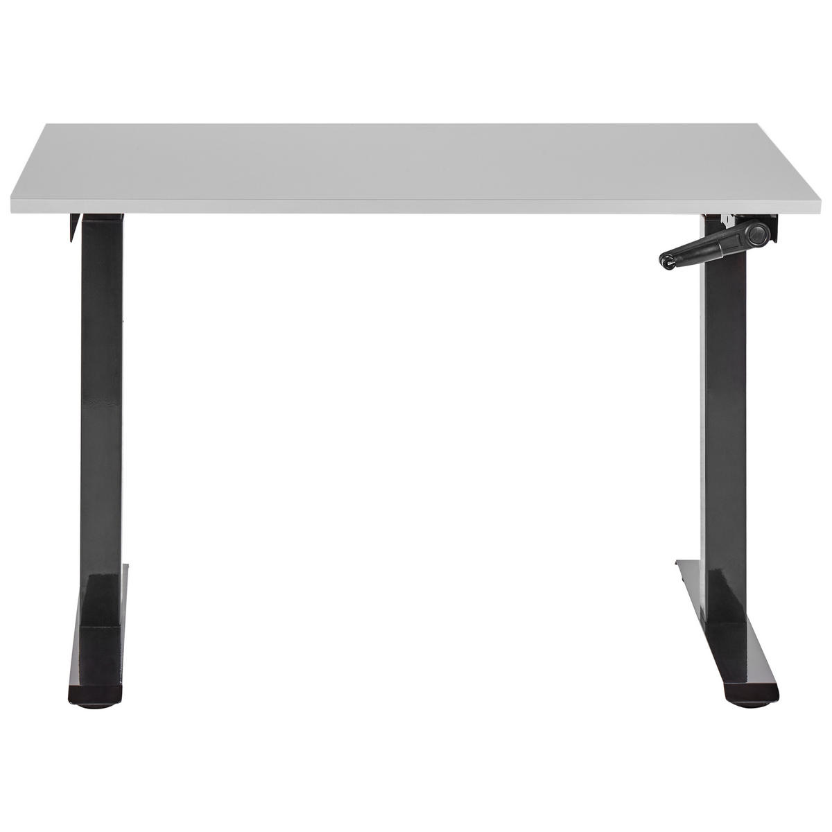 SCHREIBTISCH grauschwarz 120/72 cm manuell höhenverstellbar Destin III - Schwarz/Grau, Holz (72/120/74cm) - Beliani