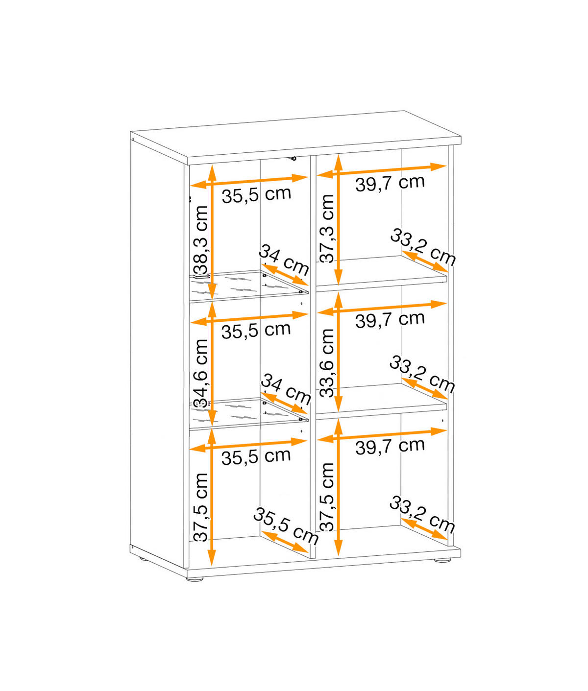 VITRINE schwarz, Eiche Jackson 80 cm, Vitrinenschrank mit 3D-Lamellen inklusive Beleuchtung - Eichefarben/Schwarz, Glas/Holzwerkstoff (80/118/40cm) - Furn.Design