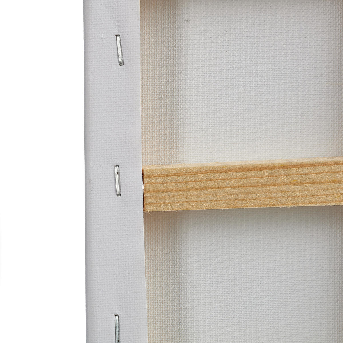 14XLEINWAND-SET - Weiß, Holzwerkstoff/Textil (18/12cm) - Relaxdays