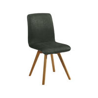 ESSZIMMERSTUHL 2er-Set Delfi 5 Wildeiche Massiv/Microfaser Khaki - Dunkelgrün, Holz (46/92/56cm) - 58aufmkessel