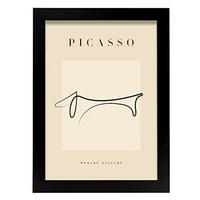 POSTER Picasso Sammlungs8. A4 Schwarzer Rahmen - Schwarz, Papier (29.7/5/21cm) - Nacnic