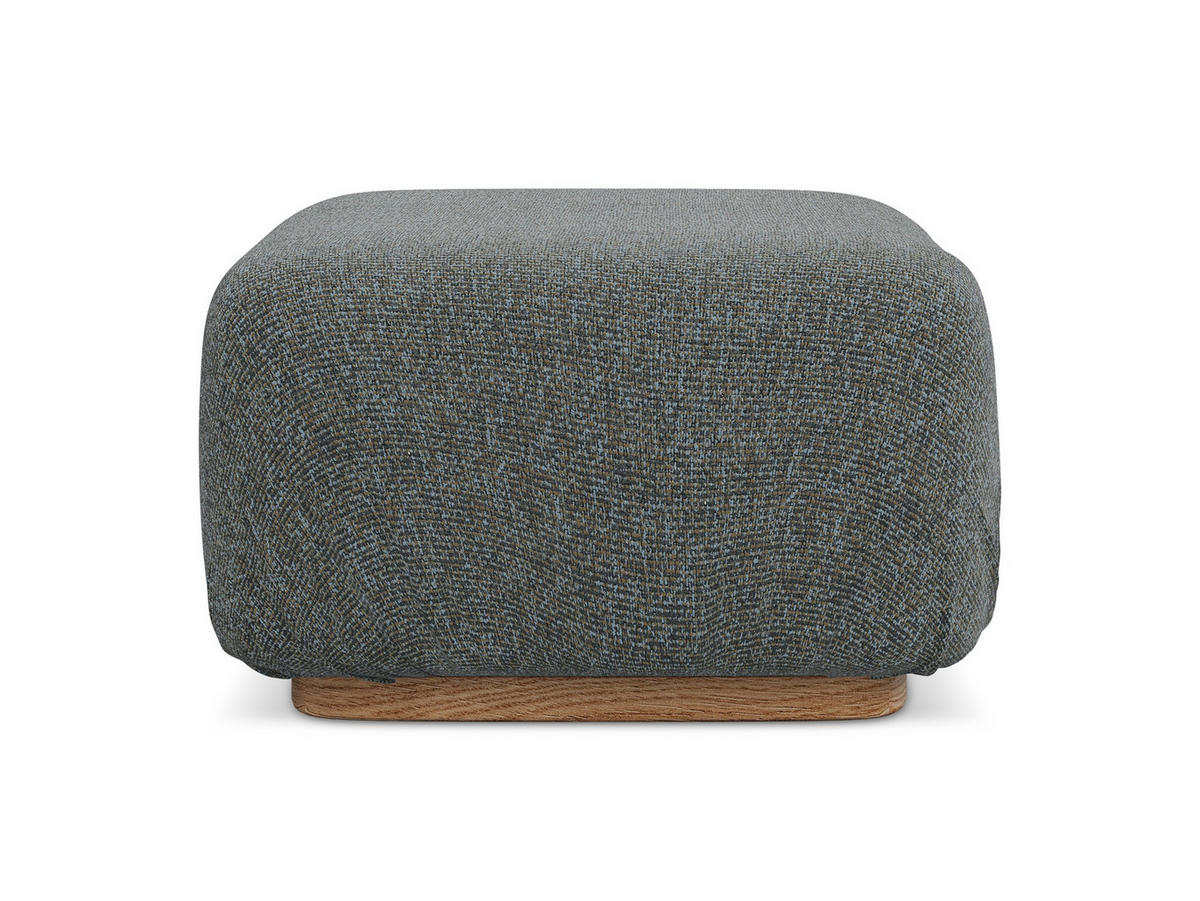 POUF Strukturstoff Stoff Grau - Dunkelgrau/Braun, Holz/Textil (83/95/41cm) - Makamii