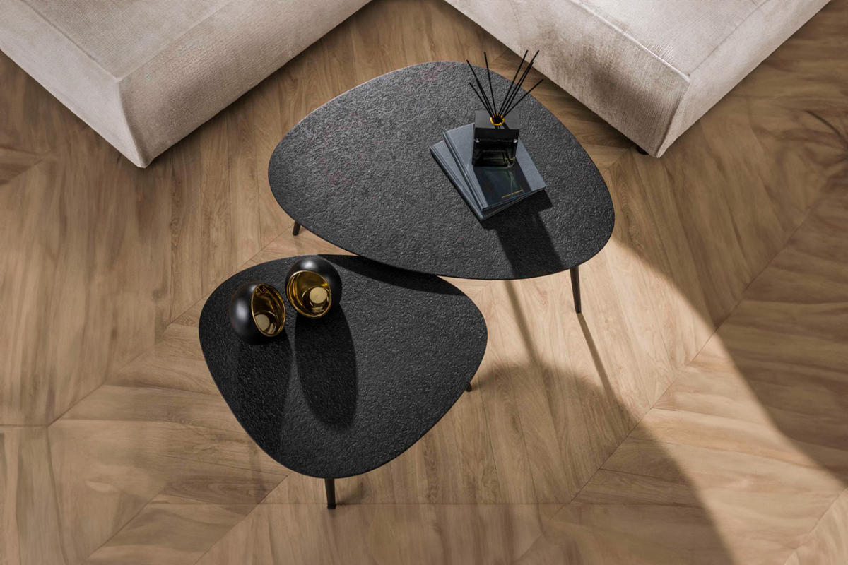 COUCHTISCH-SET LAUCA Schwarz Metall - Schwarz, Metall (80/59/41cm) - KAWOLA