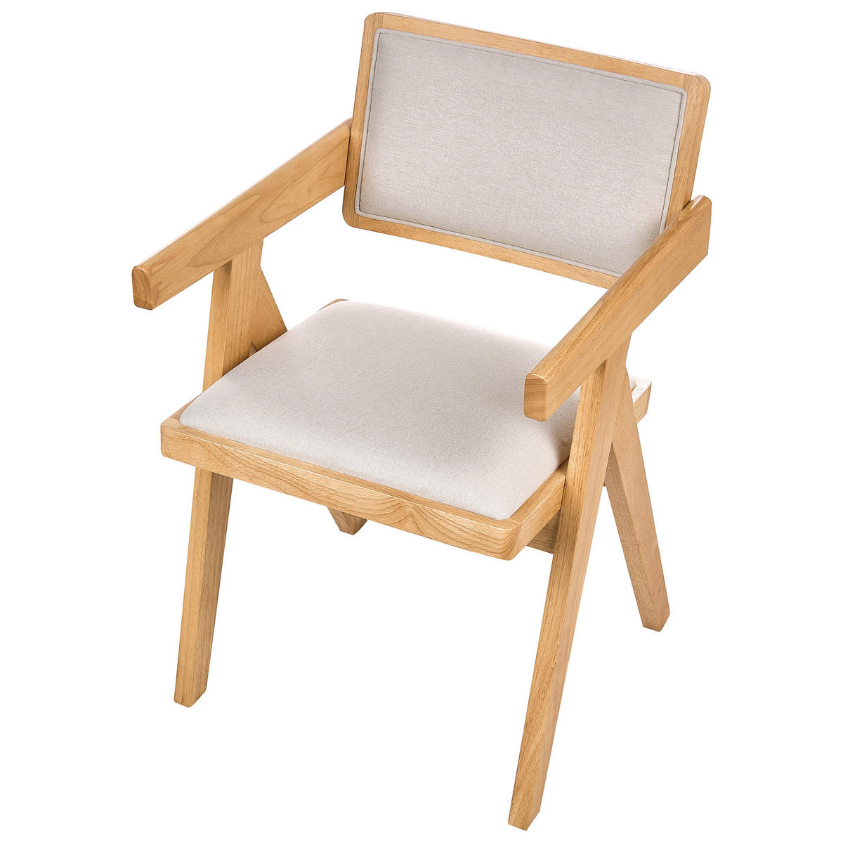 ESSZIMMERSTUHL 2er-Set Hellbraun Carmody - Hellbraun/Beige, Holz (50/80/54cm) - Beliani