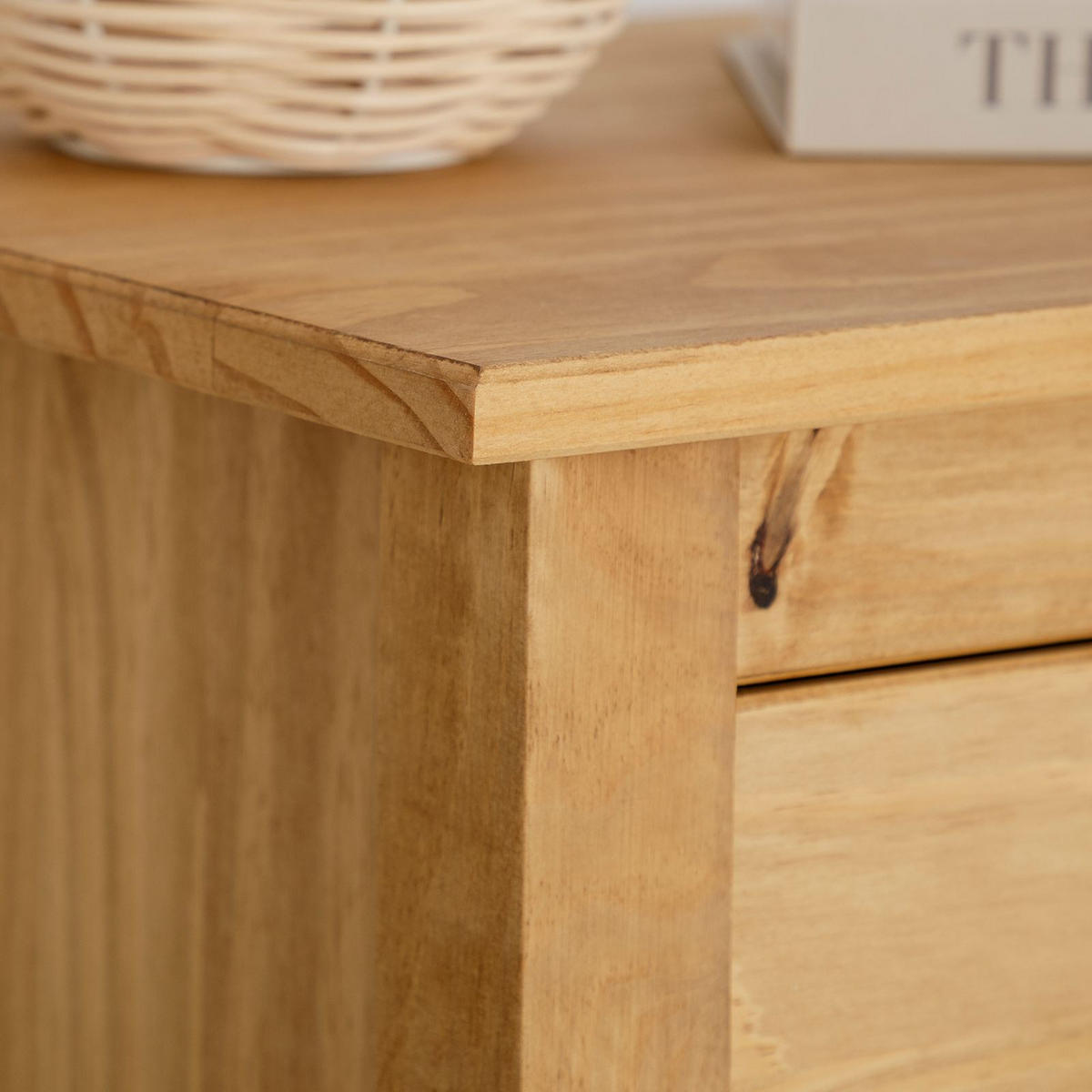 NACHTTISCH TILLY - Kieferfarben, Holz (46/50/35cm) - IDIMEX