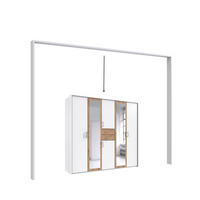 PASSEPARTOUTRAHMEN zum Kleiderschrank 22590&22591, B228/H211/T58 cm, Abschlussrahmen in Weiß / 22590-01 - Weiß, Holzwerkstoff (228/211/12cm) - luma-home