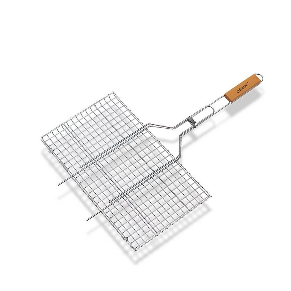 GRILLKORB Silber 26/46/3 cm MR1005 - Silberfarben, Metall (46/3/26cm) - Maestro 