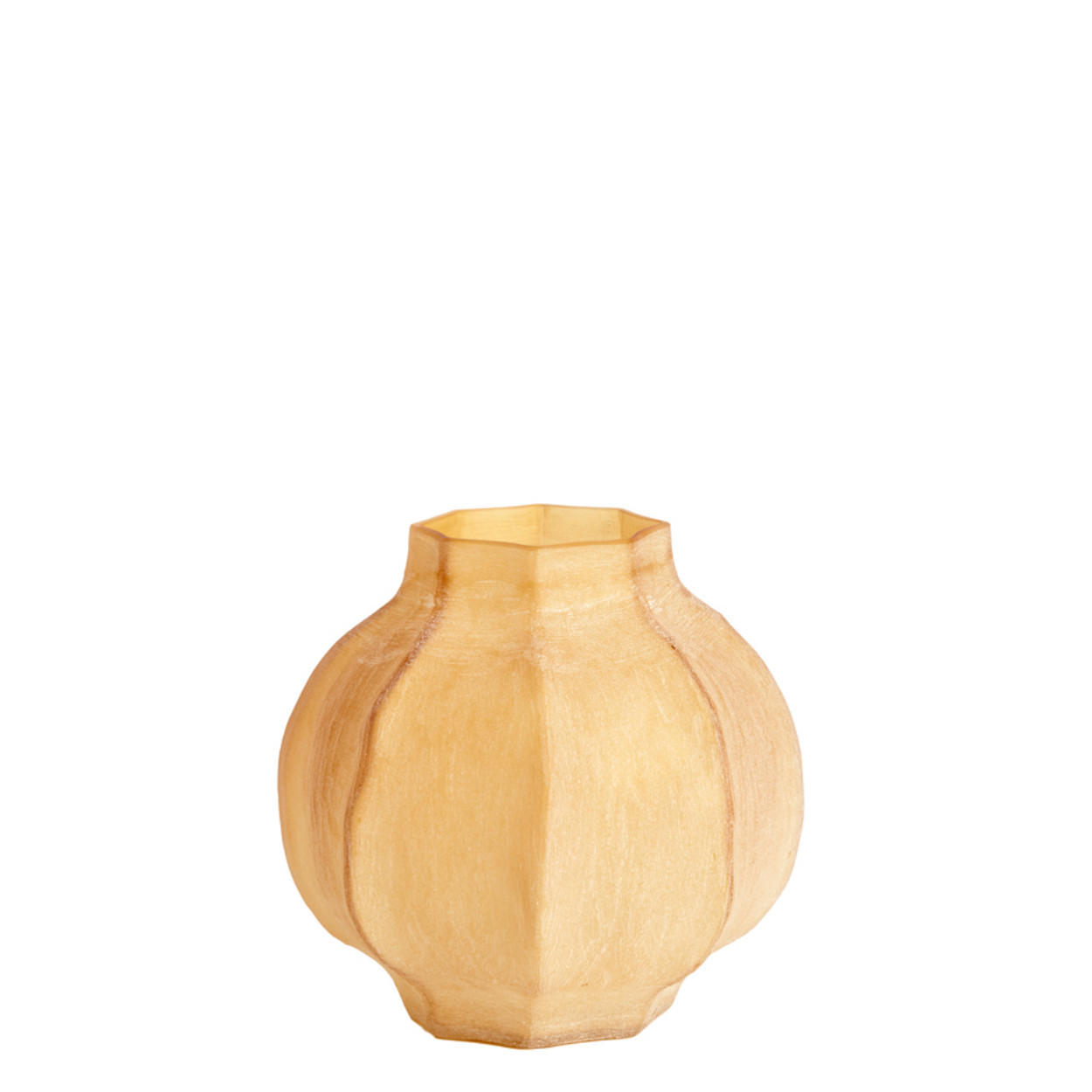 VASE Tejeda - Orange - 27/27/26 cm - Orange, Glas (26cm) - Light & Living